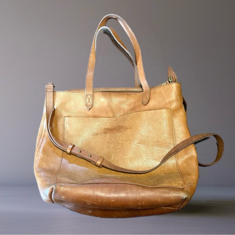 Madewell Medium Rustic Brown Transport Tote English Saddle Leather